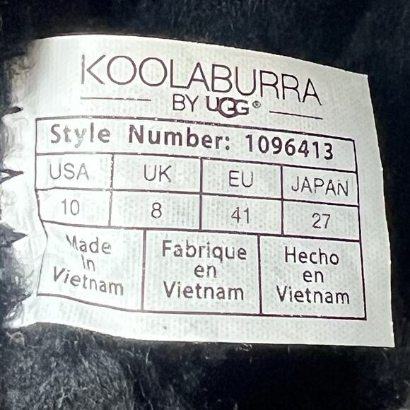 Koolaburra By Ugg Black Suede Winter Boots Women's Sz 10 Faux Fur Lining Pull On - Picture 11 of 12